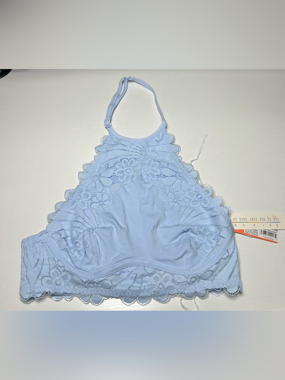 Target Light Blue Lace Halter Bralette
